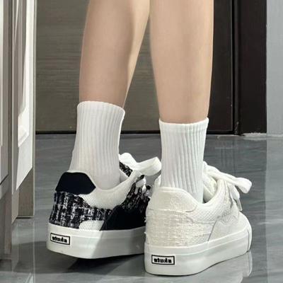 Nischendesign Schwarz-Weiß Panda Brotschuhe Damen Flip Fell Canvas Paar Skateboard Schuhe Tide