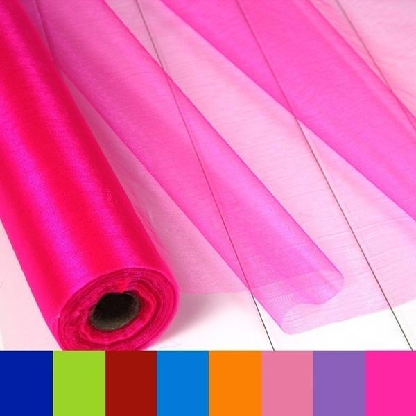Rotolo Di Tessuto Organza Per Decorazioni Matrimonio – 26 Metri X 29 Cm – Colore Fuchsia