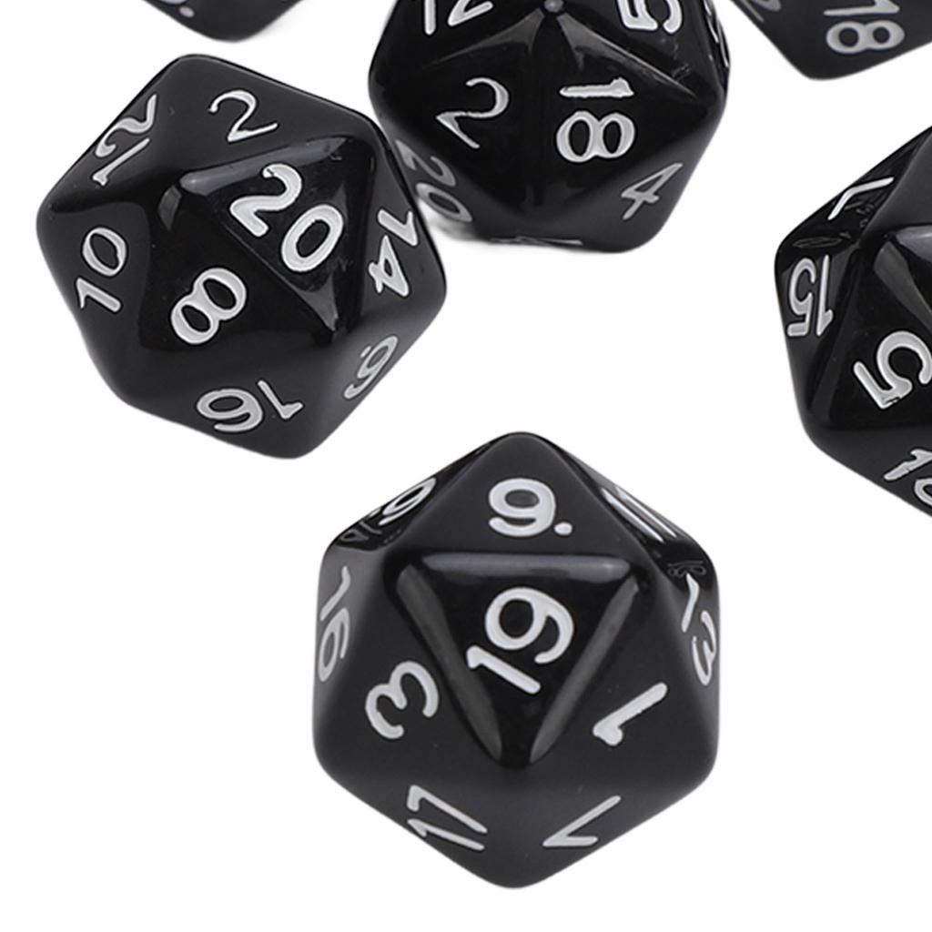 Polyhedral Dice Set Plastic Lightweight 20 Sided Dice for Role Playing Table Games Table Game Polyhedral Dice