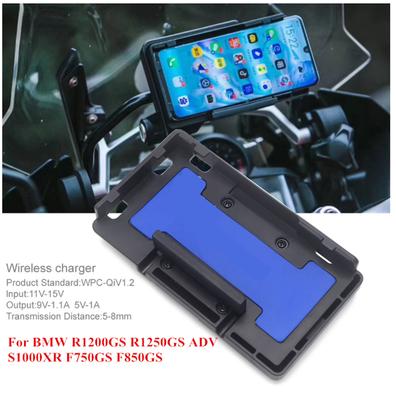 NEU Für BMW R1200GS R1250GS ADV S1000XR F750GS F850GS Kabelloses Ladegerät Schnellladung Handy Navigationshalterung