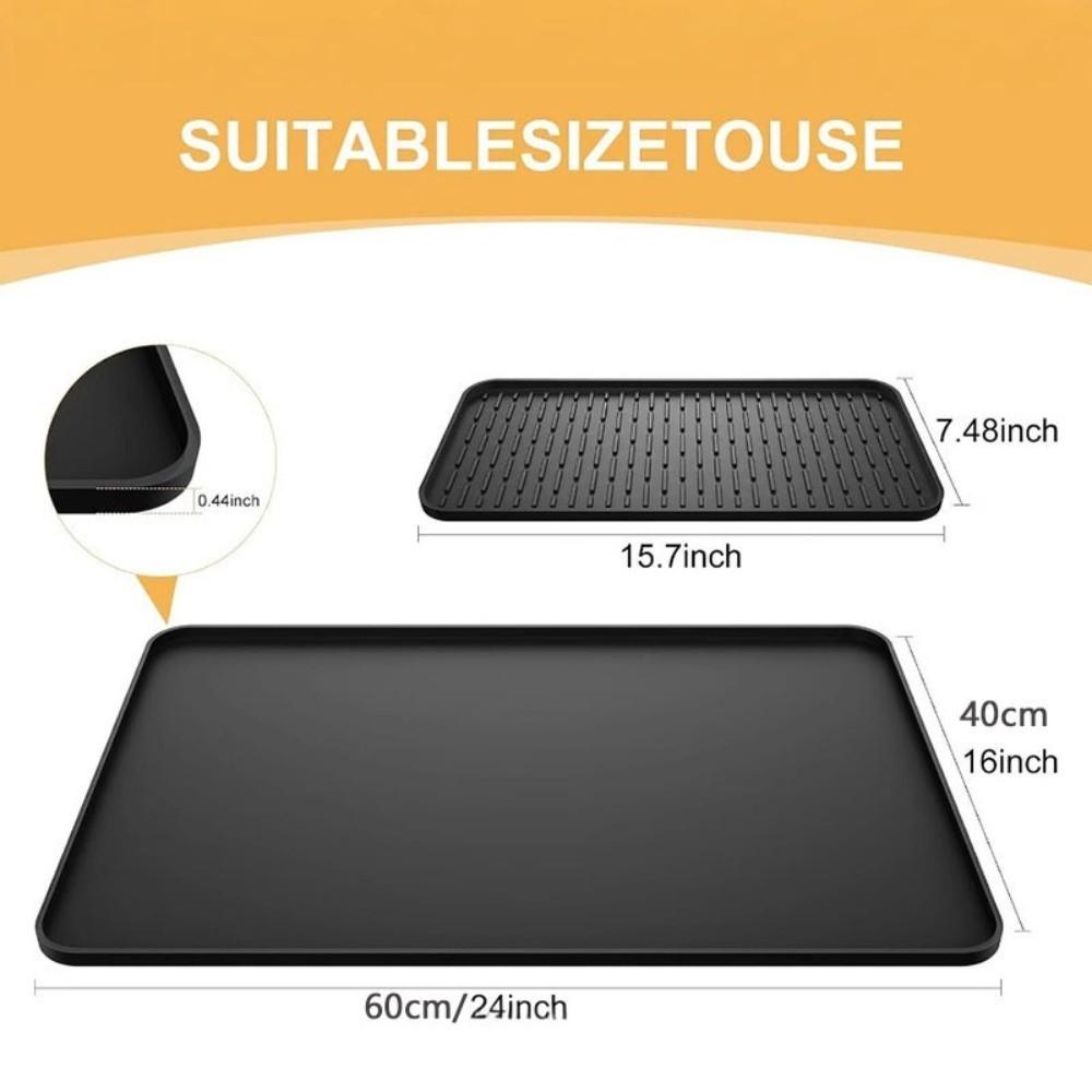 Silikon Kaffeemaschinenmatte Anti-Rutsch 24"x16" Abtropfmatte Hitzebeständig Trocknet Schnell Geschirrabtropfmatte Küchentheke
