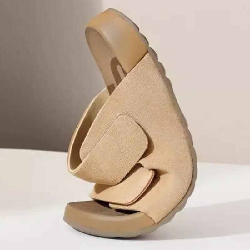 Módní obuv pro ženy Horký prodej Pantofle pro ženy s otevřenou špičkou Letní Řím Jednobarevné Venkovní Ležérní Ploché Pohodlné Pantofle Zapatos De Mujer