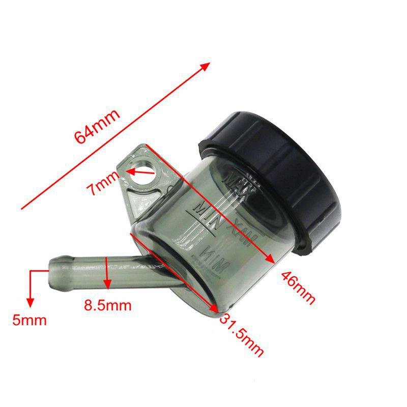 

Universal Motorcycle Brake Fluid Reservoir Rear Master Cylinder Tank Oil Cup with Pipe Bracket For Honda Suzuki and most 1 set