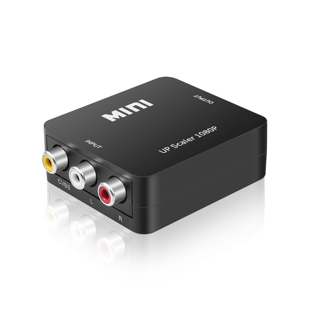 

Конвертер AV-HDMI 1080P HD RCA-HDMI-адаптер-конвертер AV2HDMI AV/CVSB-HDMI-сумісний AV-HDMI-перемикач Адаптер HD-MI чорний