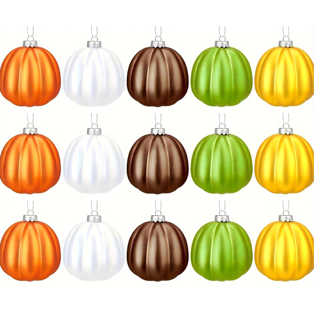 

12pcs Halloween Hanging Ornaments Thanksgiving Pumpkin Ball Hanging Pendants DIY Christmas Tree Decoration Home Party Decors