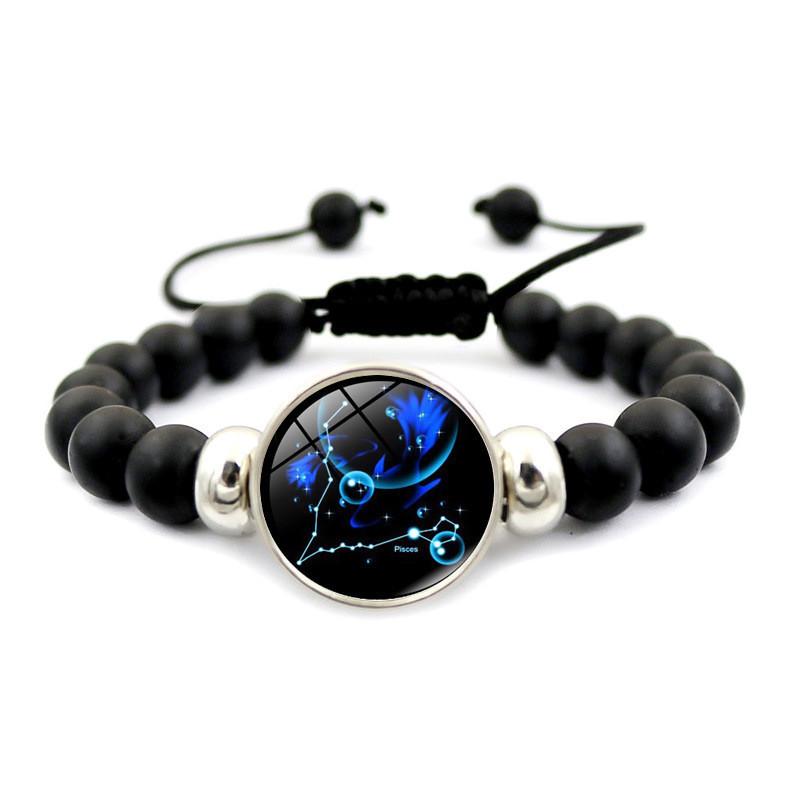 Minimalist Constellation Bracelet With Glass Beads Unisex Zodiac Jewelry