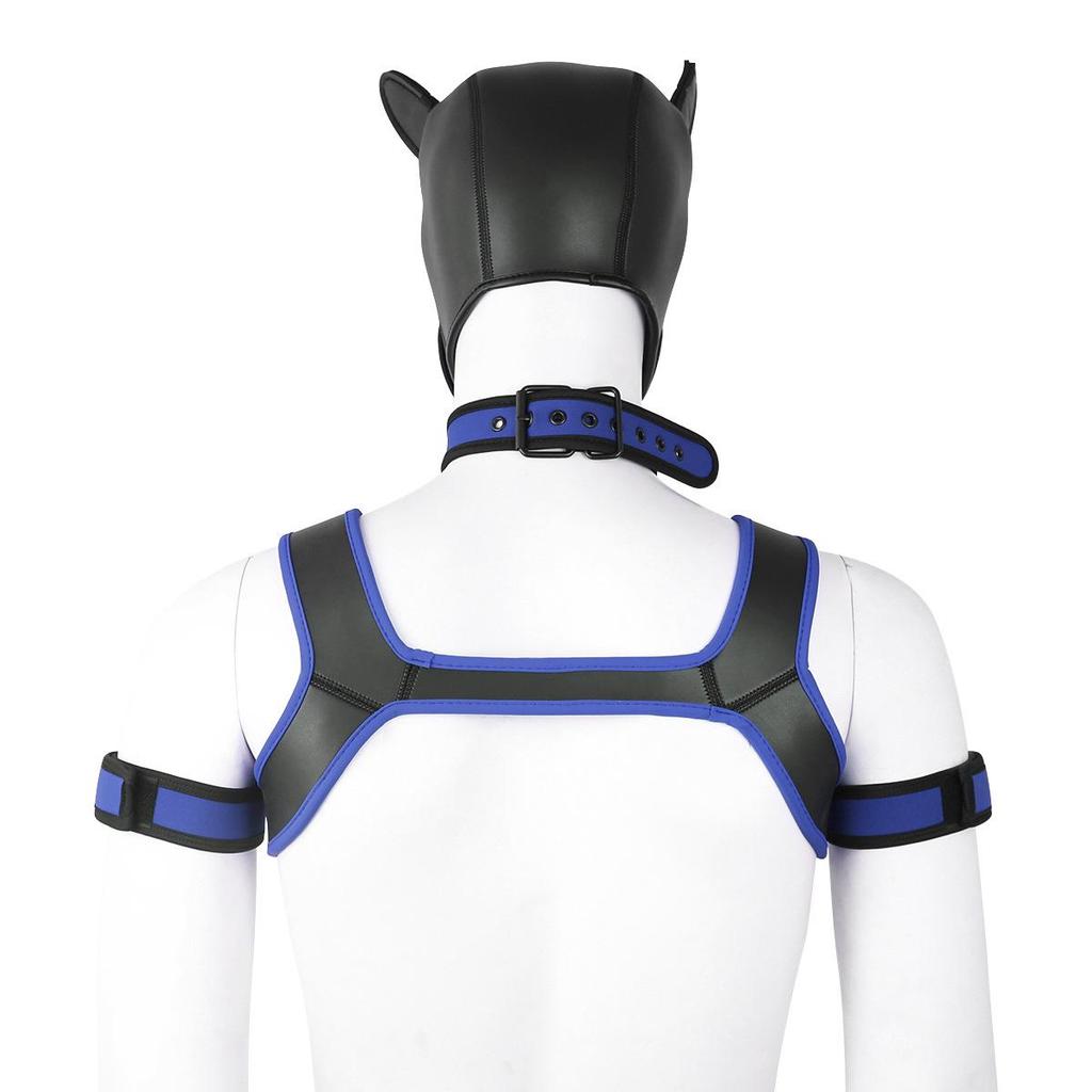 Erotic Adult Toys Set: Dog Headgear, Armband, Chest Strap, Neck Collar, Costume Props