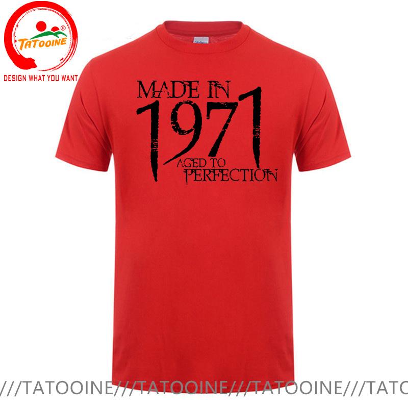 Born In 1971 Plus Size 5xl 6xl Tshirt Unisex Tshirt Homme Summer Made 1971 Aged To Perfection T Shirt Unisex Birthday Gifts Tee Shirt
