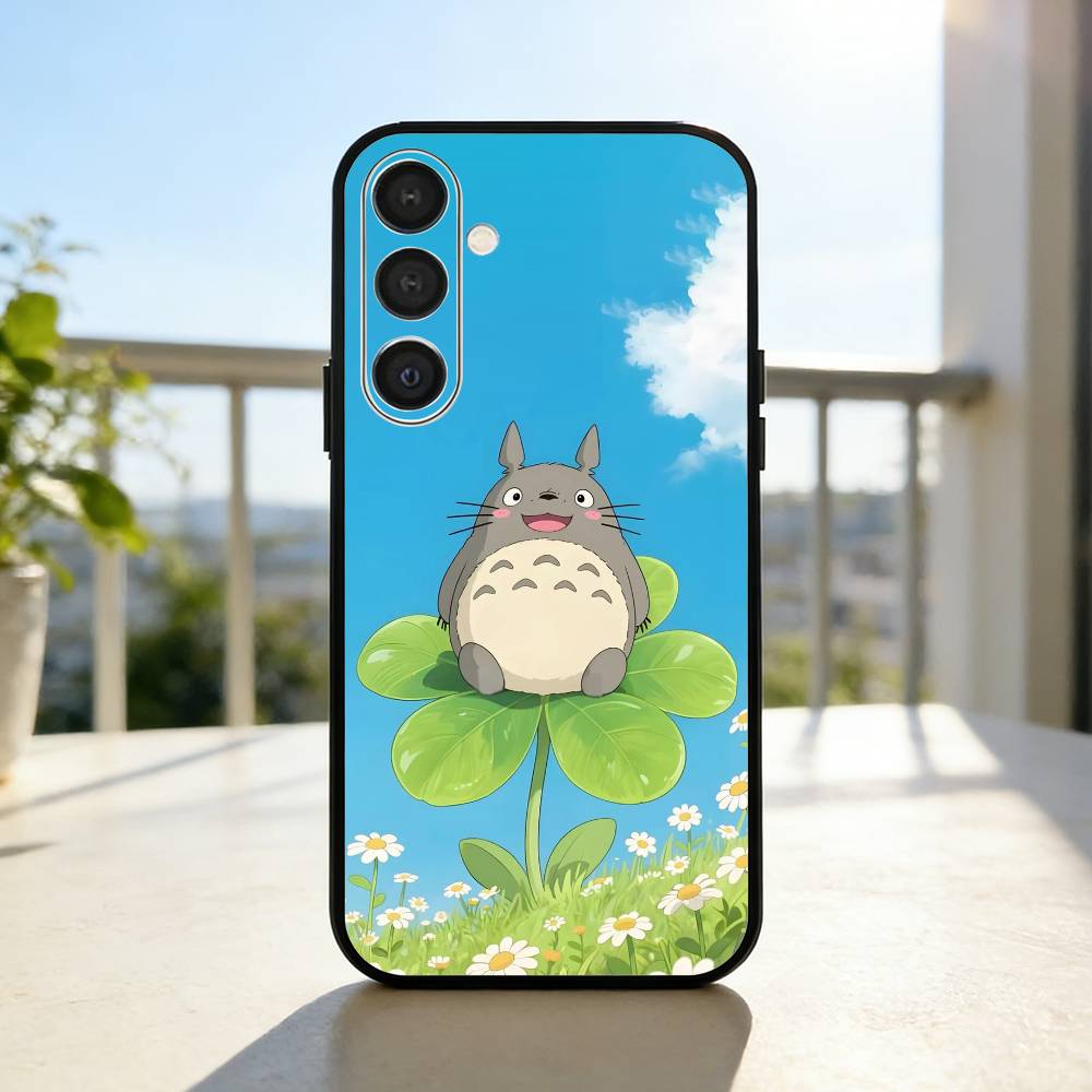 Roztomilý Můj soused Totoro Pouzdro na telefon Pro Samsung A73,A21s,A22,A31,A32,A52,A53,A71,A80,Měkký černý kryt