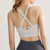 High Support Sports Bra Fixed Padded Backless Yoga Fitness Bra