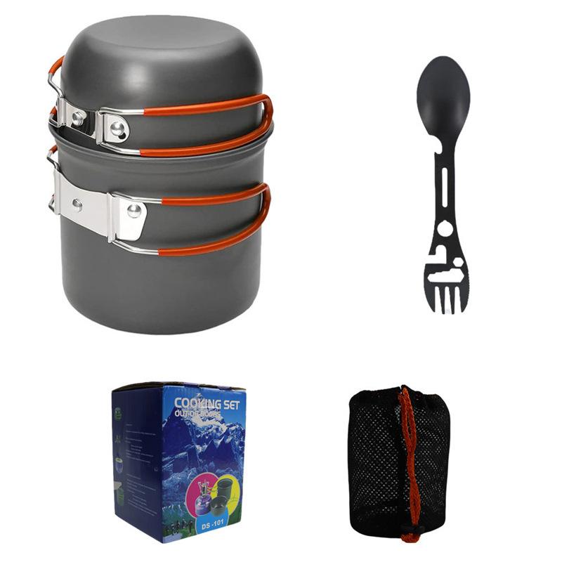 Aluminum Nonstick 1-2L Capacity Gas Cooker Compatible Pot Cover Cookware Lightweight Portable Modern Frying Pans for Camping