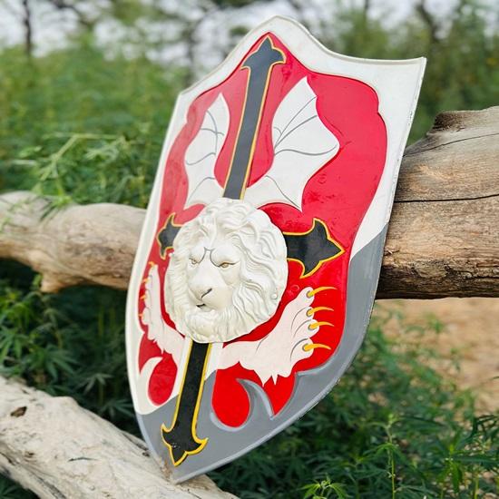 71.12 cm Medieval Spartan Shield Lion face Shield  for Boyfriend, Father Best Gift Halloween