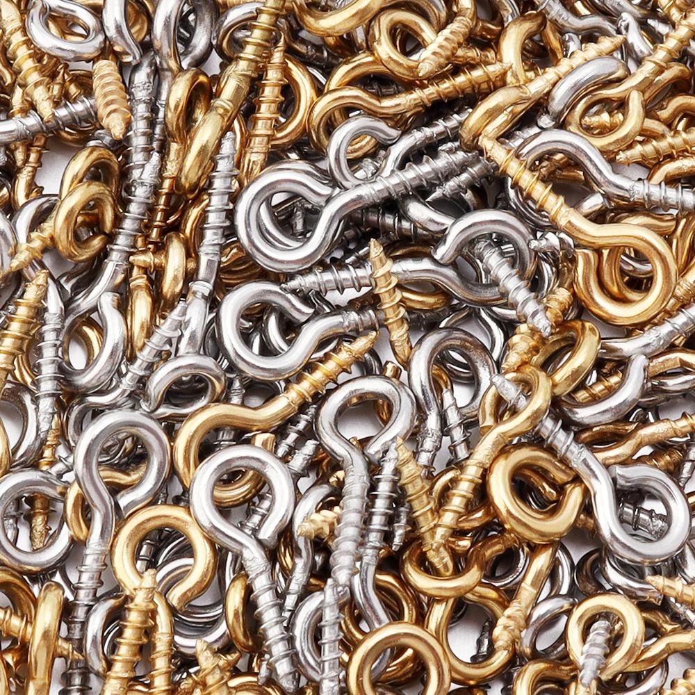20-50pcs/lot Stainless Steel Mini Eye Pins Eyepin Eyelets Screw Threaded Hook For Jewelry Making DIY Necklace Pendants Accessory