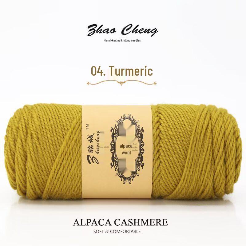 Hand-Knitted Alpaca Wool Scarf Pillow Yarn Ball – Medium-Thick, Soft, DIY Crochet