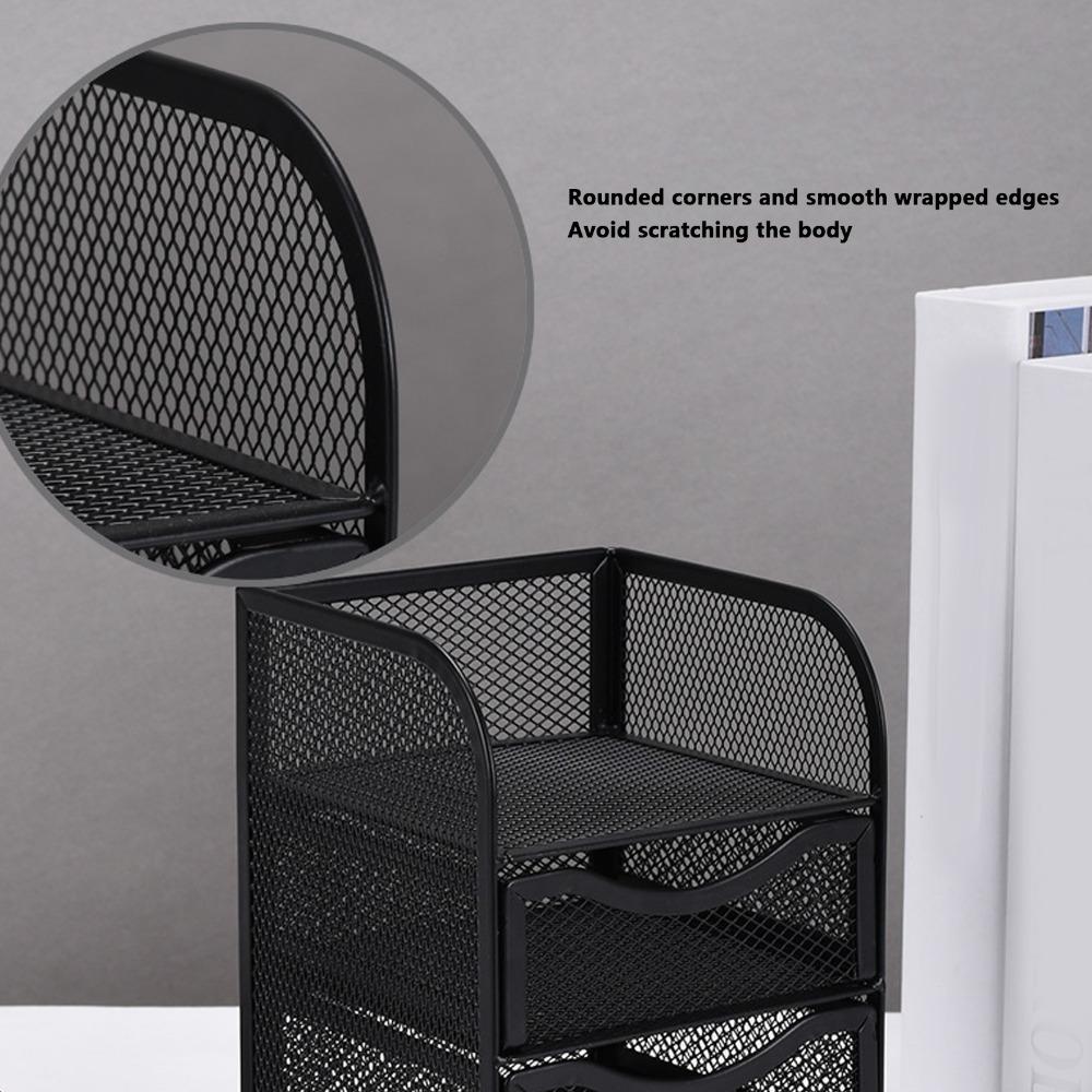 Metal Desk Organizer 3 Drawers Office Desk Organizer Desk Accessories Organizer For Office
