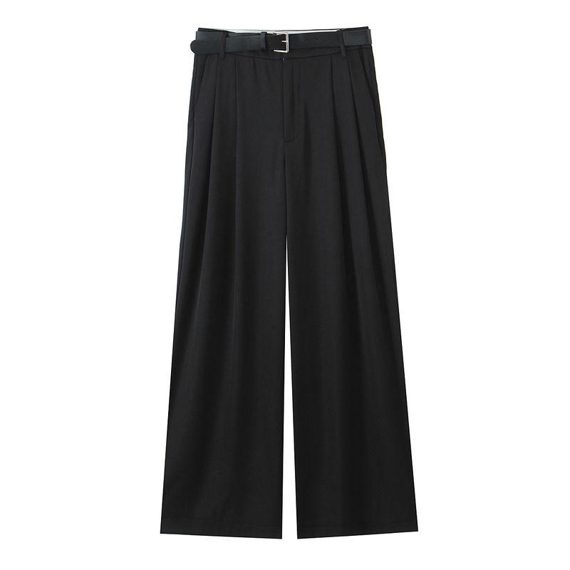 Kaslead New Arrival Women's Clothing Fashion Style Fashion Minimalist Multicolor with Belt Double Pleated Pants 4661405