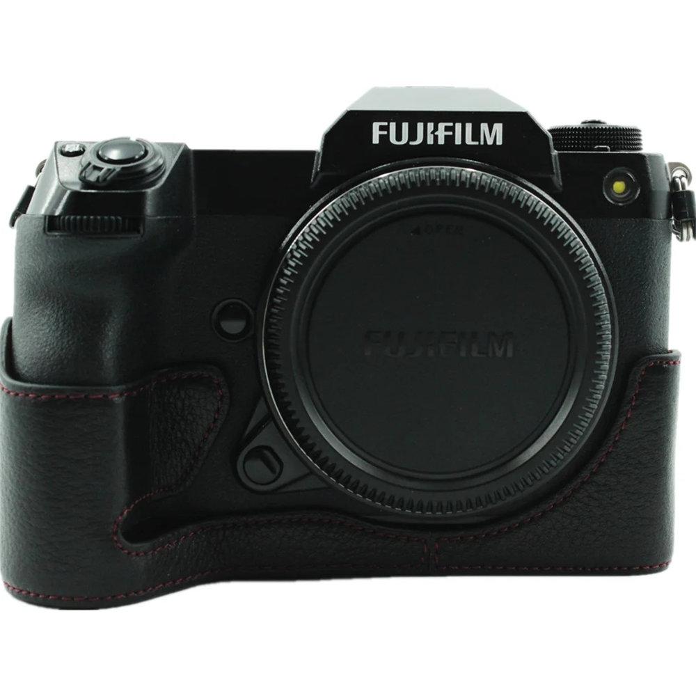 

Genuine Leather Half Body Camera Case For Fujifilm Fuji GFX 100S gfx100s Battery Opening Bottom Cover