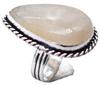 Rutilated Quartz Natural Gemstone Silver Plated Ring US Size-5.75 A 348