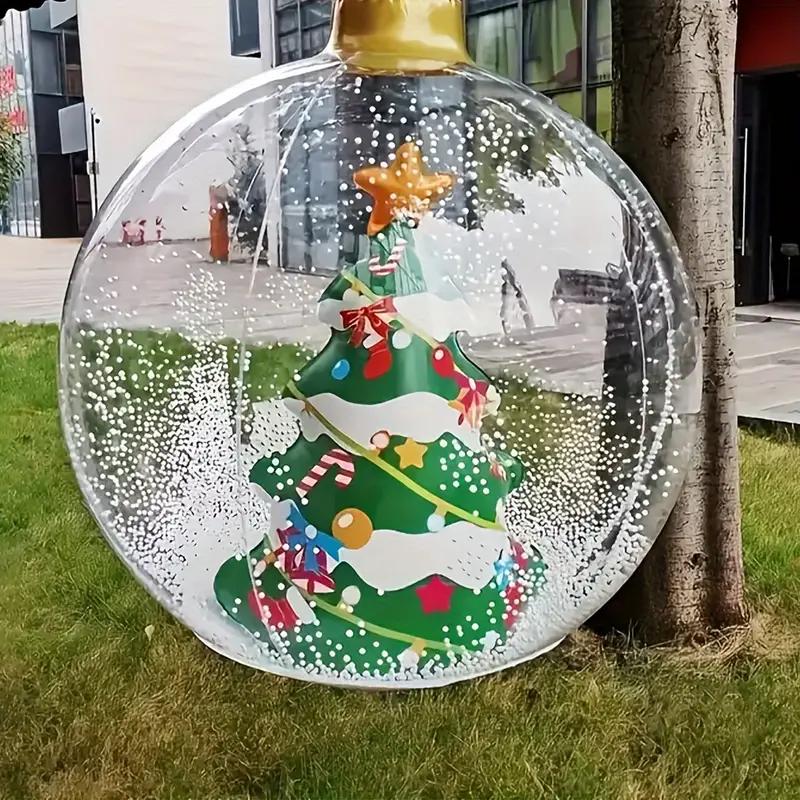Giant LED Inflatable Christmas Ball Remote Control Outdoor Holiday Decoration for Home Party Christmas Display Celebration Decor