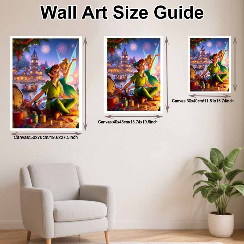 Disney 5D Diamond Painting Set DIY Peter Pan Tinkerbell Diamond Decorative Painting Home DecorationGiftArt