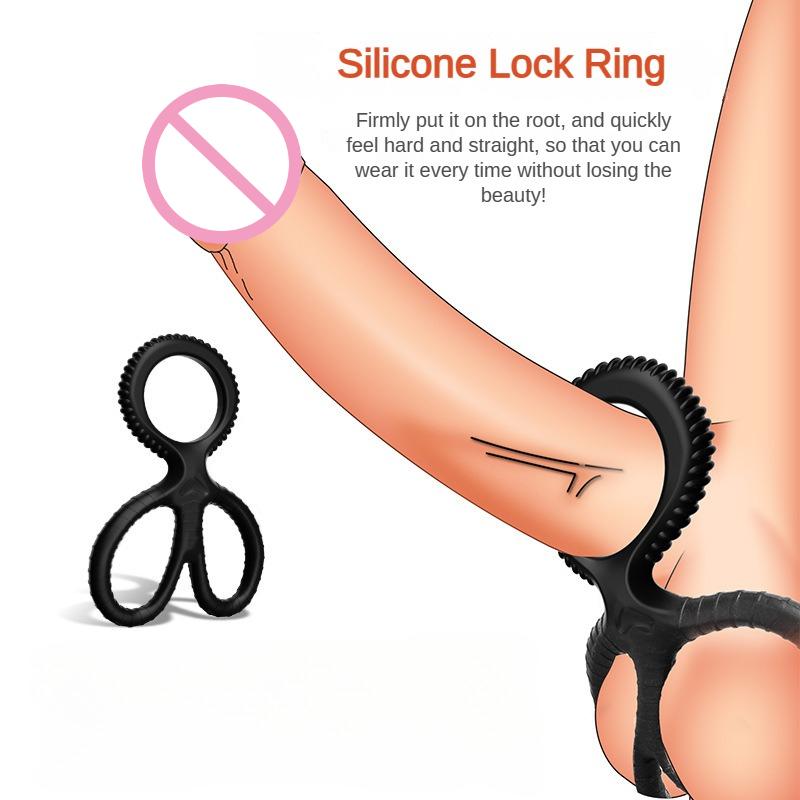 Cock Ring Silicone Penis Lock Rings Male Reusable Delay Ejaculation Ring Scrotum Bondage Goods Couple Cock Erection Erotic Toys