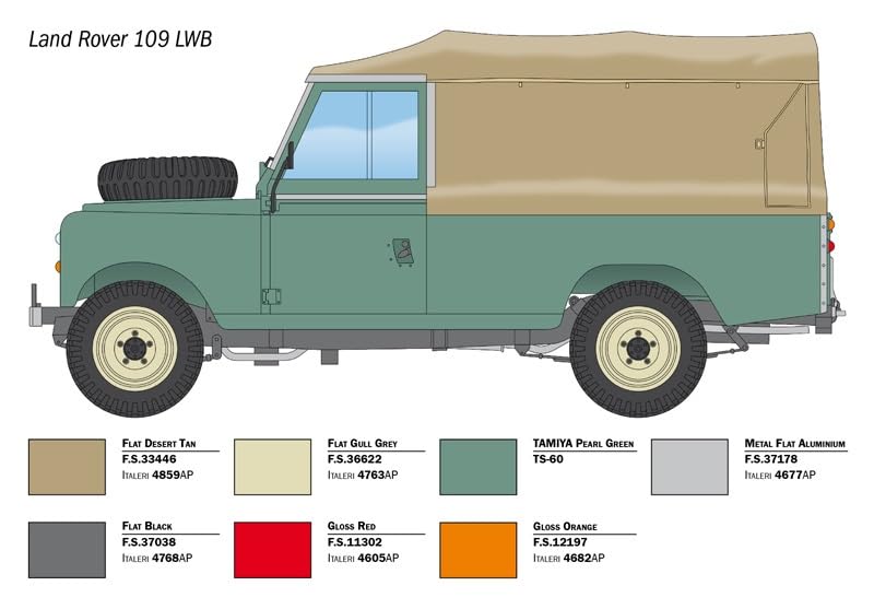 PLATZ Italeri Land Rover 109 LWB Plastic Model with Japanese Instruction Manual IT3665 1/24 (Car)