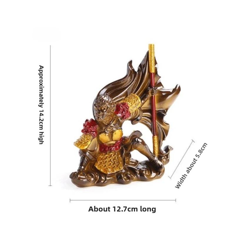 Color Changing Monkey King Tea Pet - Heat Sensitive Buddhist Car Decor Sculpture, Creative Tea Accessory Gift for Tea Lovers