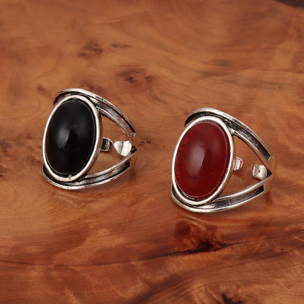 2024 NEW Elegant Vintage Big Stone Rings for women men Vintage Sculpture Flower Finger Rings