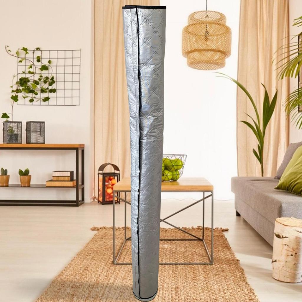 Portable Ac Hose Cover Duct Vent Cover Sleeve Waterproof 59Inch Ling Insulated Sleeve For Energy Efficiency Guard Shield Pipe