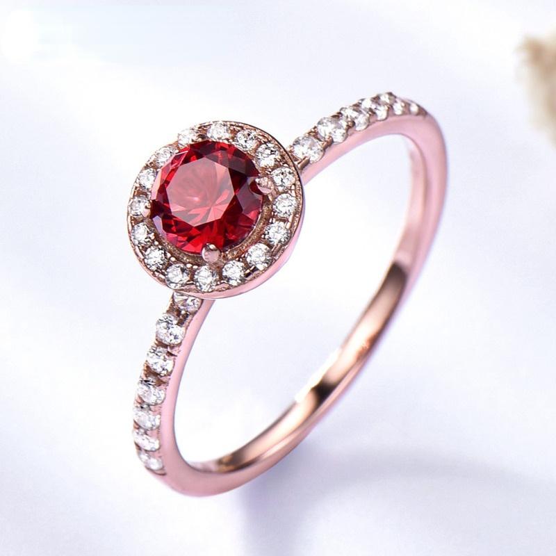 Gica Gema 100% 925 Sterling Silver Engagement Rings For Women Sparkling Zircon Party Fine Jewelry