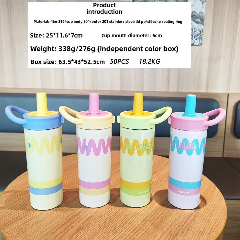 Cute Fashion Girls Insulated Stainless Steel Travel Mug With Handle For Office And Outdoors