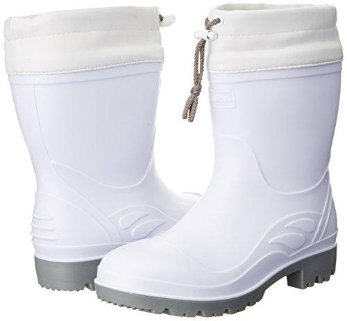 Kita Mega Safety Work Boots, Oil-Resistant PVC Short Length, White, Size M (25cm), KR-7440, JP