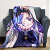 1pc Kochou Shinobu Blanket, Gift, for Men and Women, Soft Blanket, Good for Sofa Bed Couch Travel, Lightweight Flannel Blanket