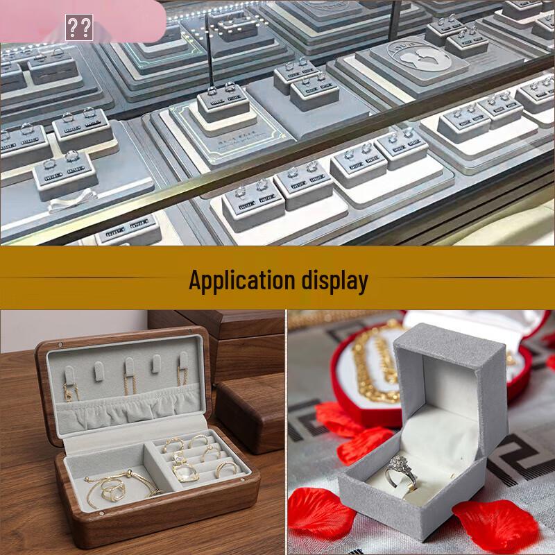 Selbstklebender grauer beflockter Stoff