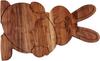 Servierbrett aus Holz in Hasenform, Schneidebrett aus Holz für die Küche, Hase mit Ei, Schneidebrett aus Holz, Servierplatte für Käse und Lebensmittel