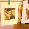 Picture Art Picture Wall Hanging with Wood Clip Rope Photo Frame Paper Photo Album Frame 3Inch DIY