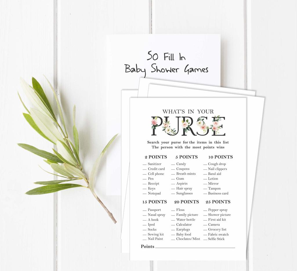 Inkdotpot Gender Neutral Baby Shower Game Set Of 50 Baby Alphabet ABC Game Party