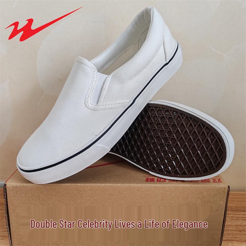 

Унисекс парусиновые слипоны для скейтбординга Double Star с резиновой подошвой 35