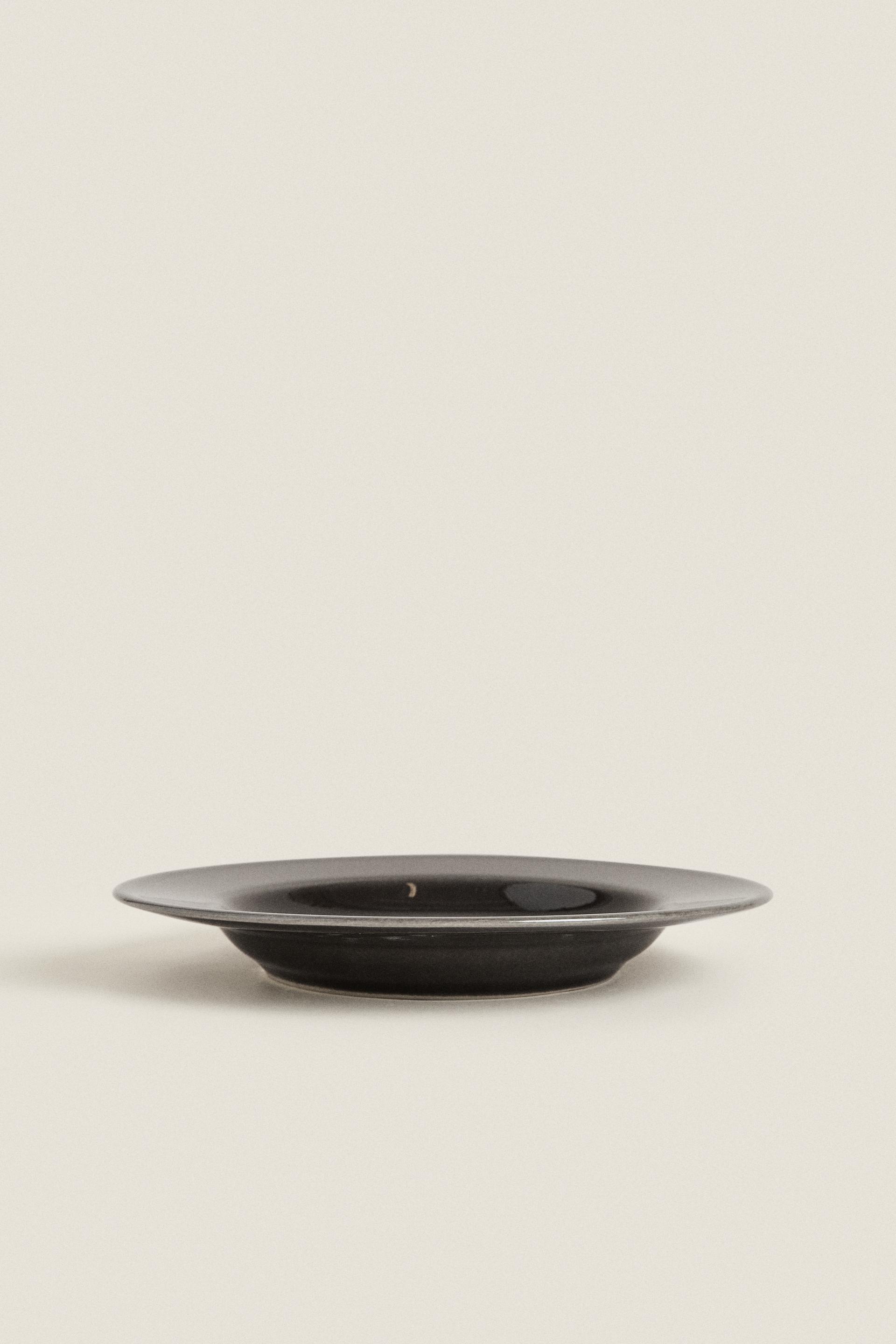 

BLACK STONEWARE SOUP PLATE