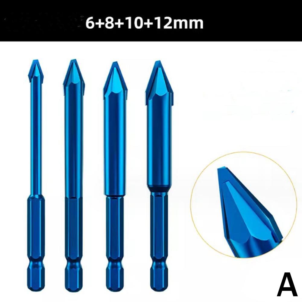 3/4/5Pcs Eccentric Twist Drill Bit 6mm/8mm/10mm/12mm For Glass/Tile/Wood Bits Metal Hardness Tw U2I7