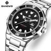 X BANGWEI Classic Men's Business Watches 30M Waterproof Luminous Quartz Wristwatch Luxury Stainless Steel Calendar Man Watch