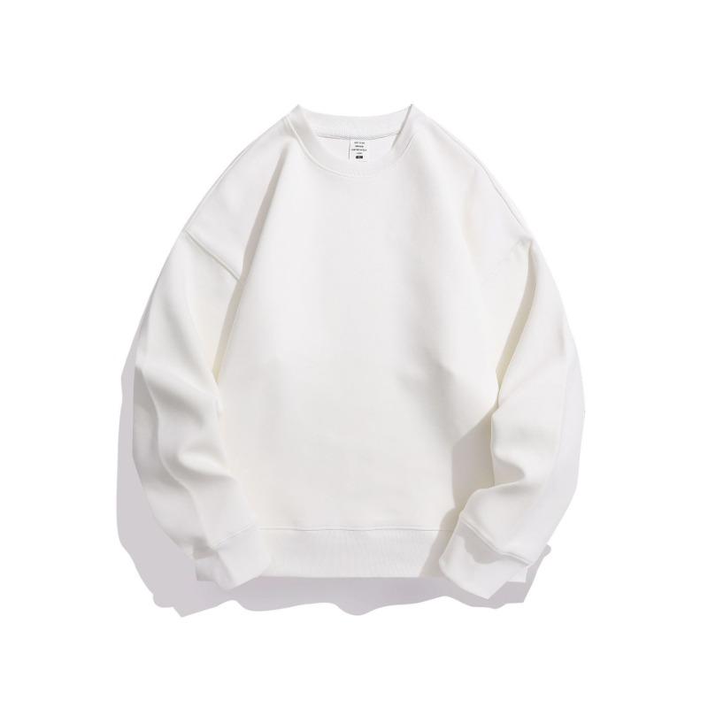 Autumn and Winter 0 Warm Solid Color Crew Neck Sweater Men's and Women's Simple Loose Casual Versatile Top