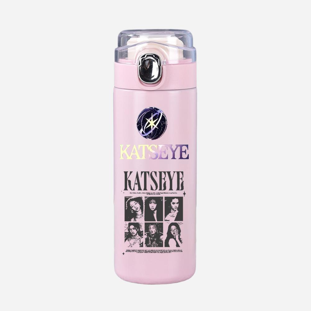400Ml Water Bottle Anime Cartoon KATSEYE Printed Thermos Cup Portable Stainless Steel Outdoor Sports Water Cup Children Kid Gift