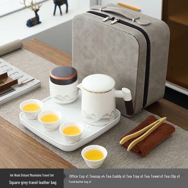Nordic Portable Ceramic Travel Tea Set