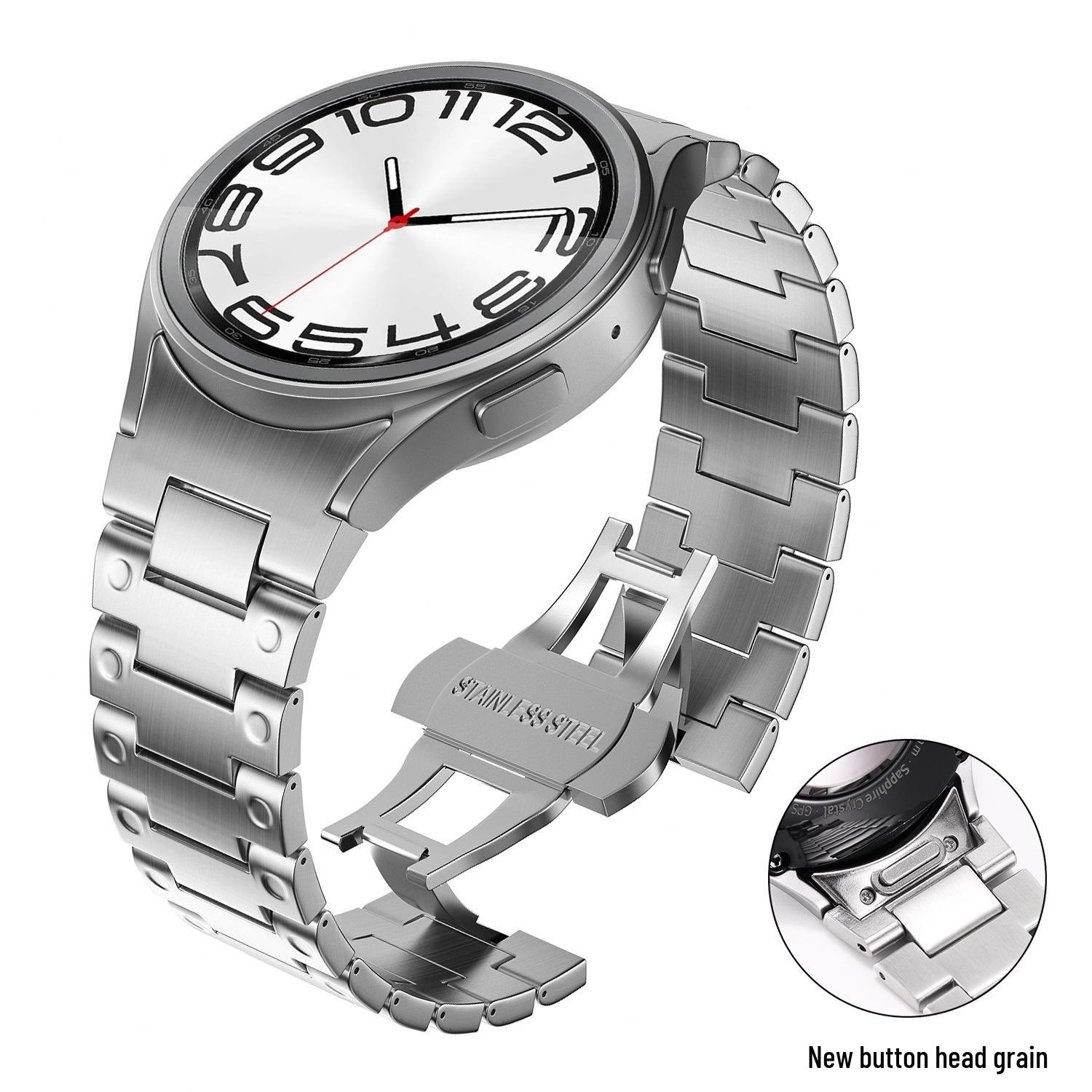 

Совместимый ремешок из нержавеющей стали для Samsung Galaxy Watch 8/7/6/5/4 For Samsung watch7/6/5/4