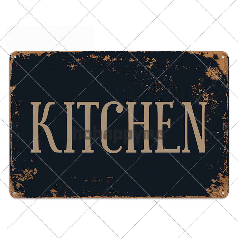 Segno di Latta Metallico Vintage per Cucina Poster Retrò Piatto per Cibo Pub Bar Cucina Sala da Pranzo Decorazione Murale Decorazione per la Casa 20*30cm