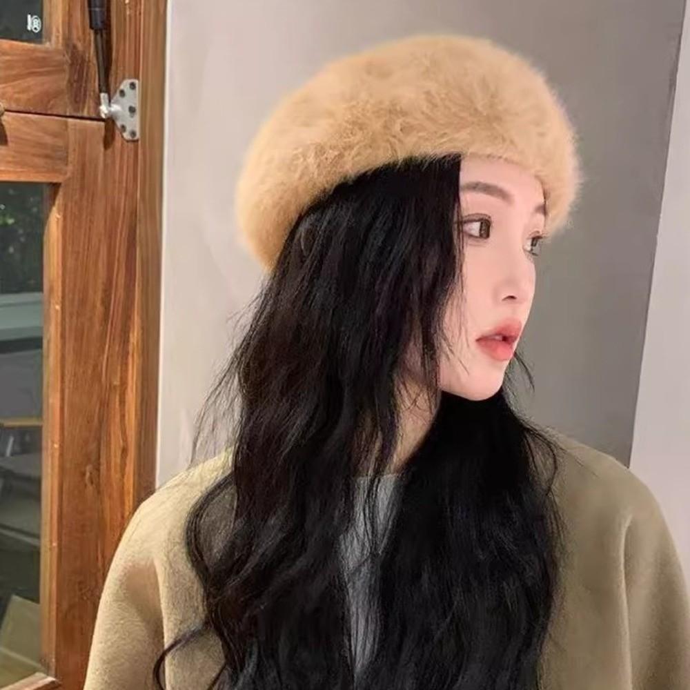 Plush Painter Caps Keep Warm British Beanie Hat Fashion Artist Hat  Autumn