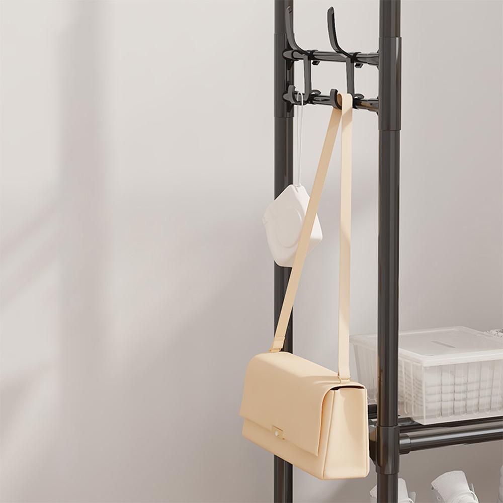 Home Multi-Functional Integrated Shoe And Hat Rack, Bedroom, Living Room Storage Racks, 3 Layers Of Double Row Drying Racks