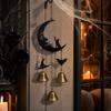 Halloween Bell Ornament with Witch Pendant for Home Decor