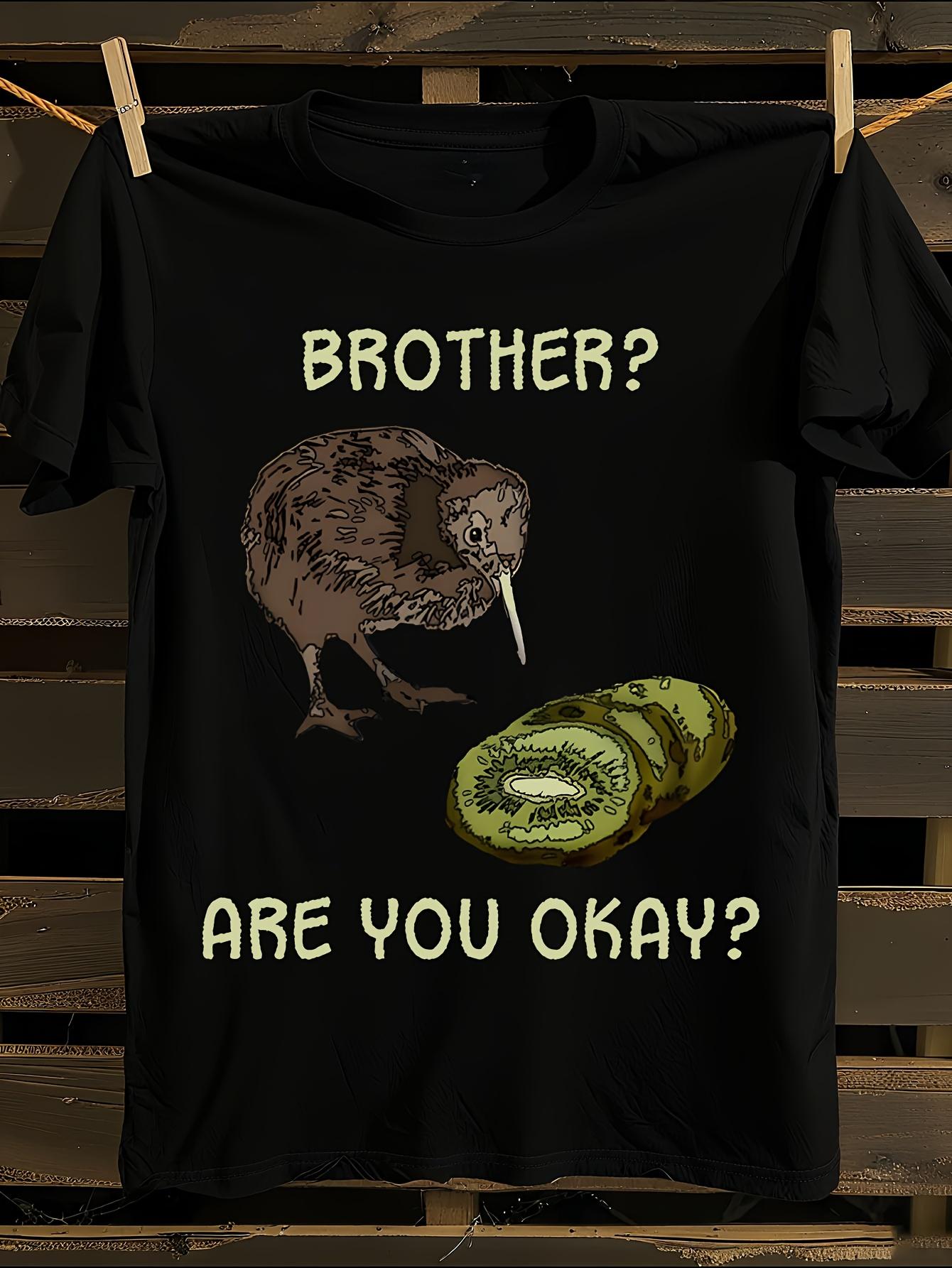 Funny Kiwi Fruit and Bird Pun T-shirt XXL
